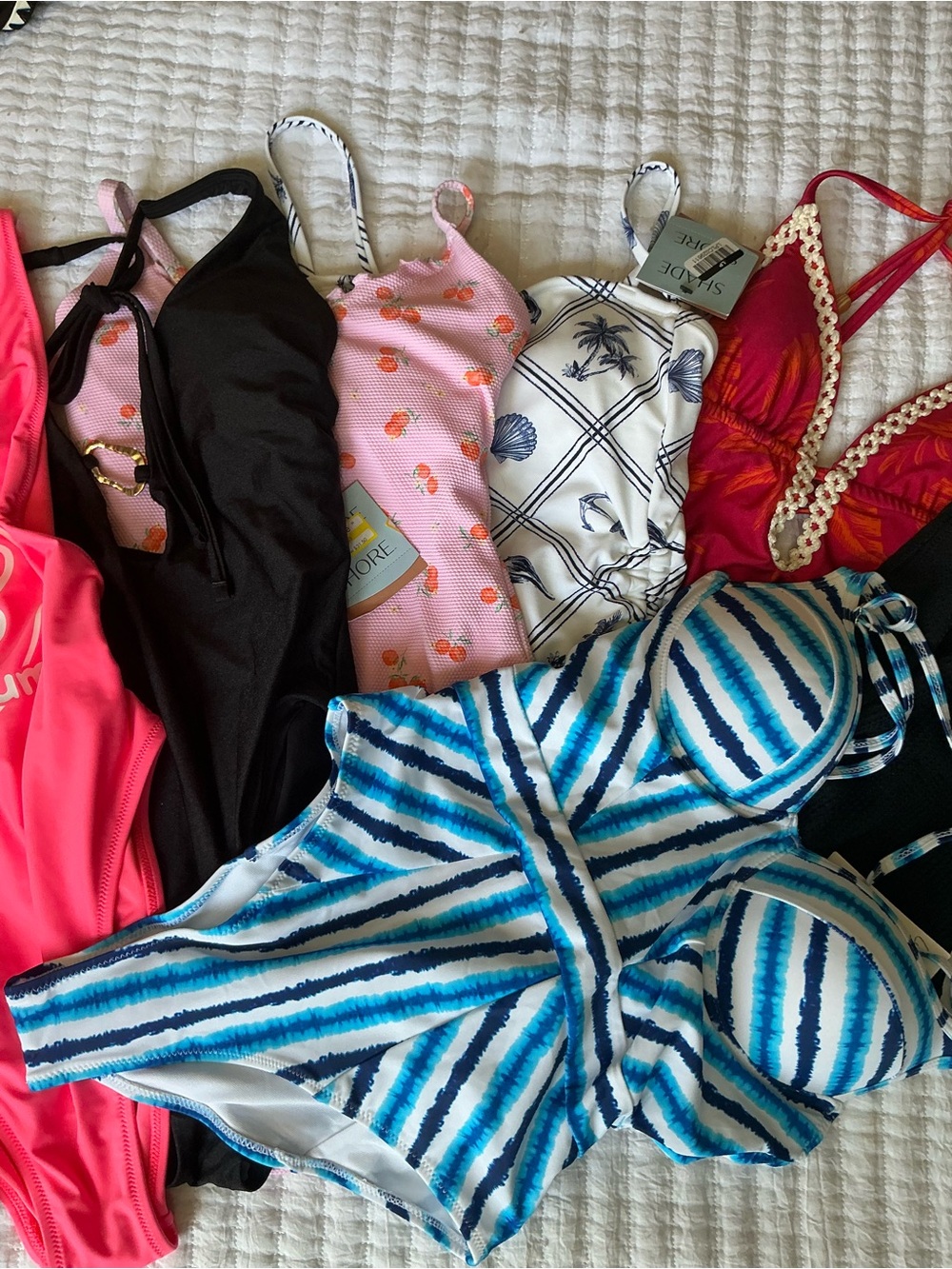 LOT OF 9 one piece swimsuits